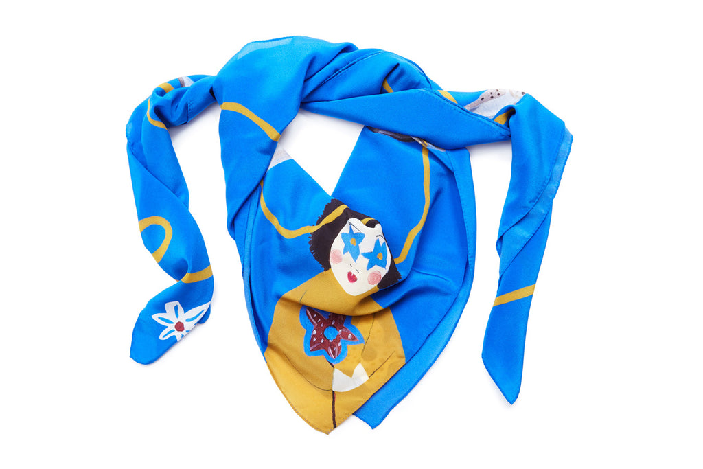 Sleeping Beauty - silk scarf/as seen in the GLOSS magazine scarves - Jokamin