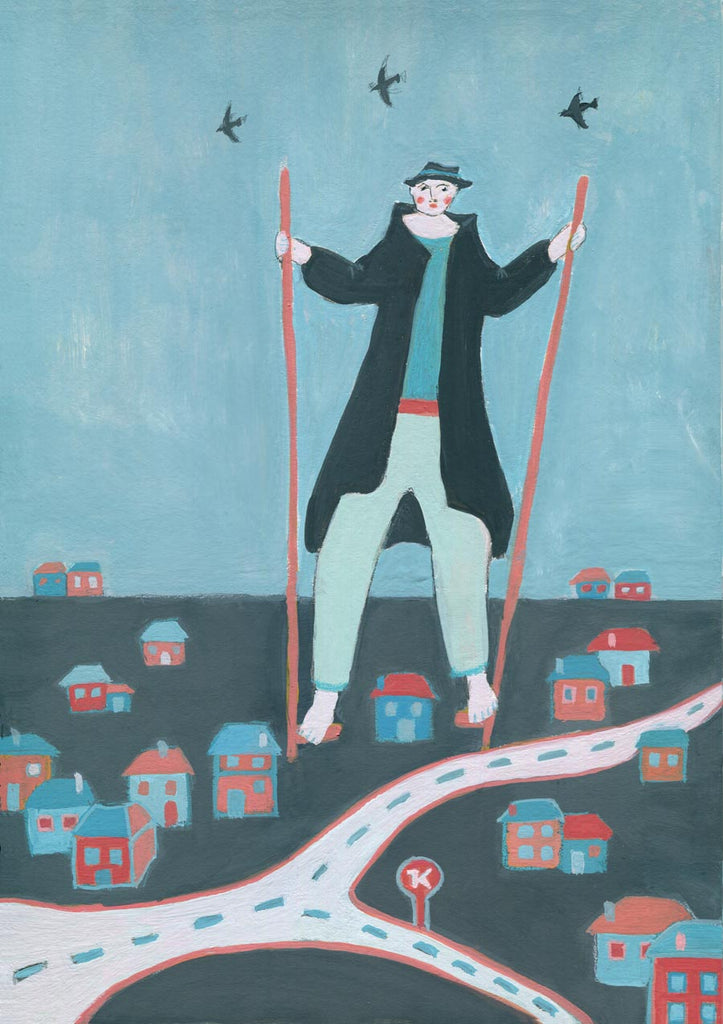 Walking Tall Among Us Original painting - Jokamin