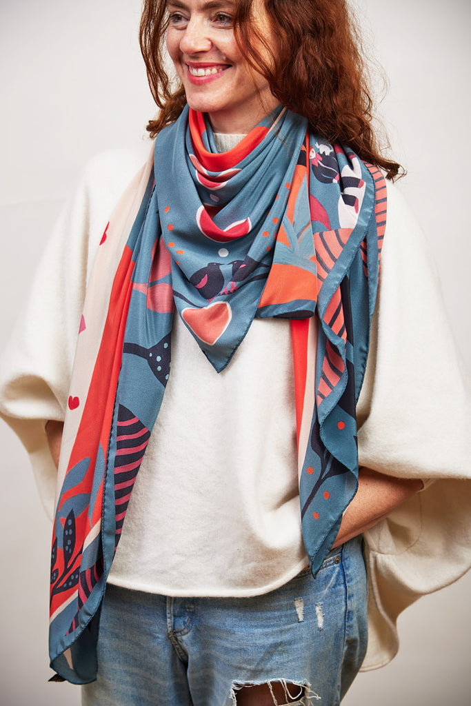 Cupid - silk scarf (LAST ONE) Scarves - Jokamin